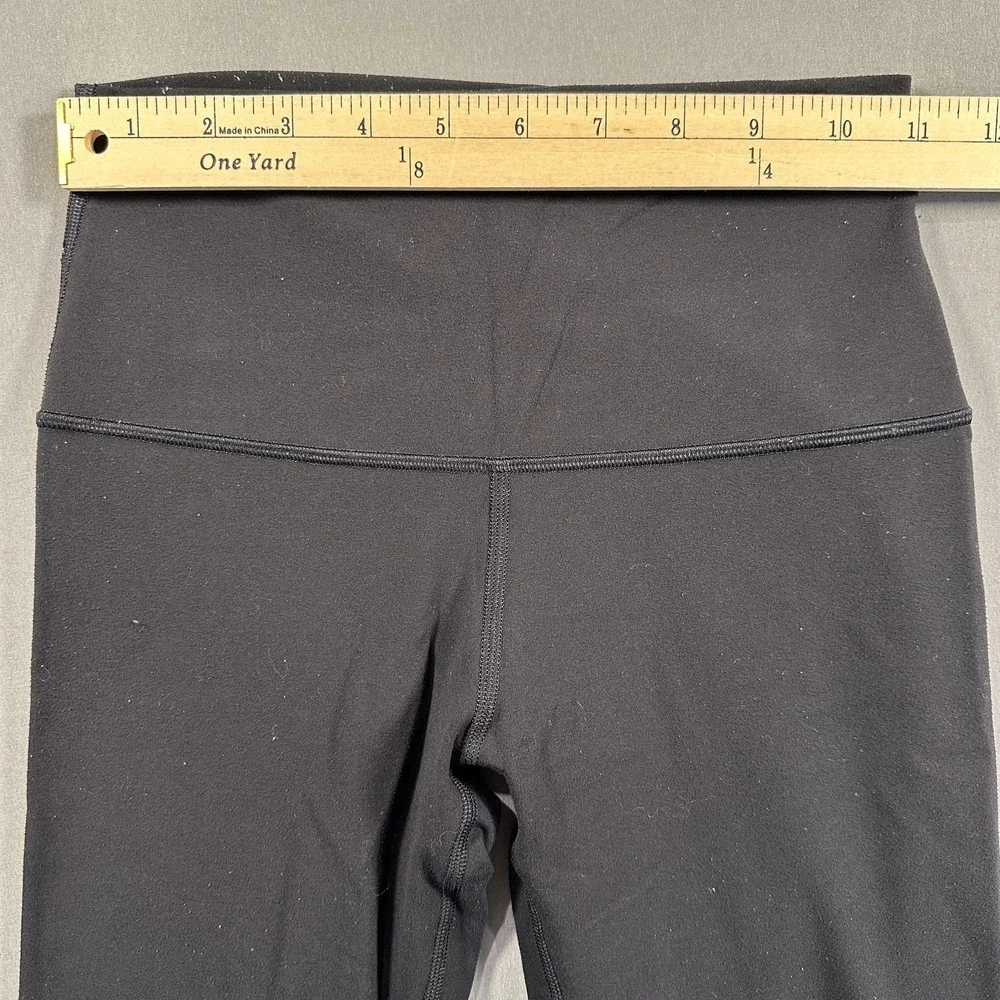 Lululemon Leggings Womens 4 Black High Rise Ankle Yoga Athletic Stretch Gym